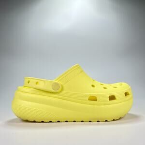 Crocs Classic Crush Clog Bright Yellow Platform Slip On Shoes Youth Size 5